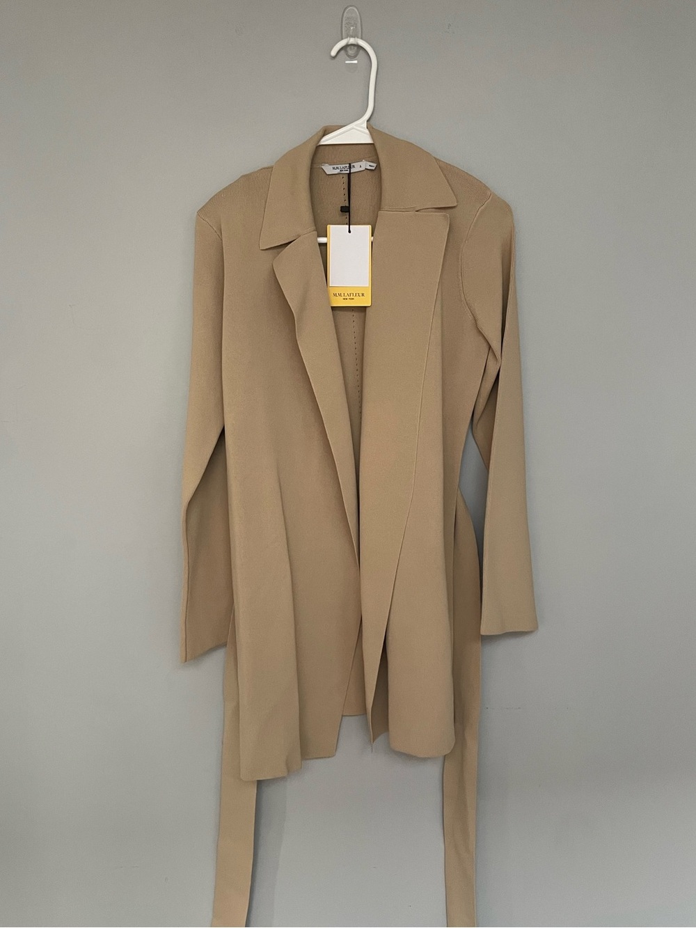 M.M LaFleur - The Merritt Wrap Jardigan - Tan Belted Wrap Coat / Sweater